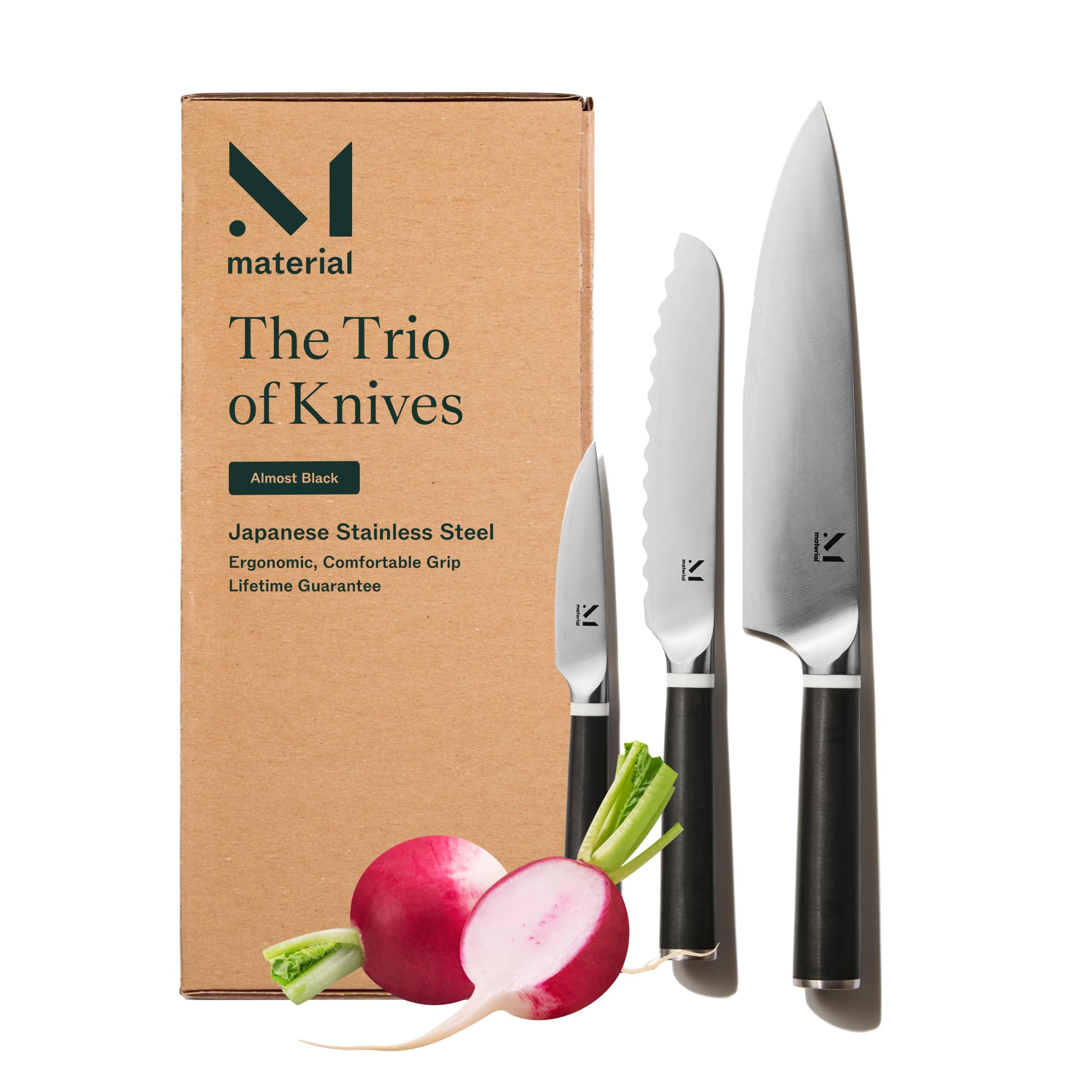 Material, Knife Trio, Carbon Stainless Steel Japanese Chef's Knife